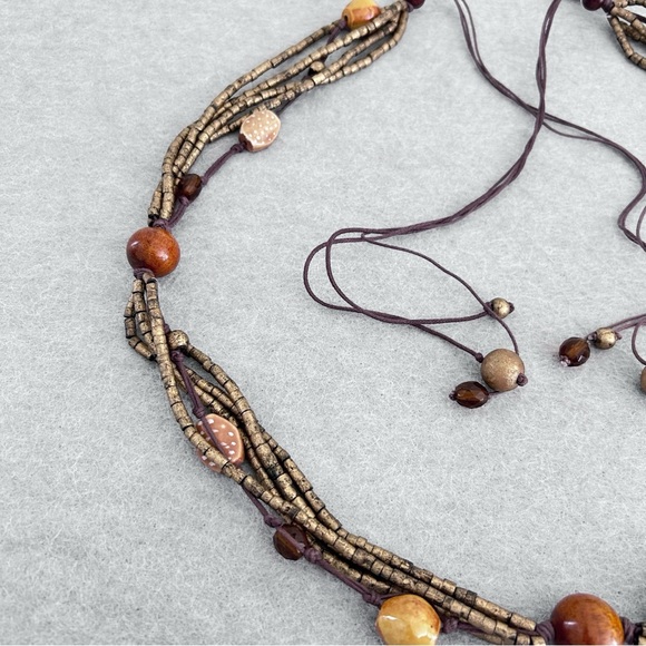 CHICO'S Bead Tie Belt Boho Size S/M - Picture 6 of 9